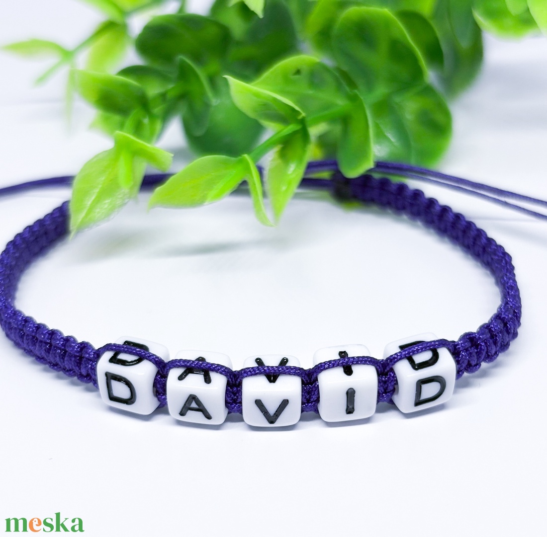 Személyre Szabható Betűkkel - ékszer - karkötő - fonott karkötő - Meska.hu