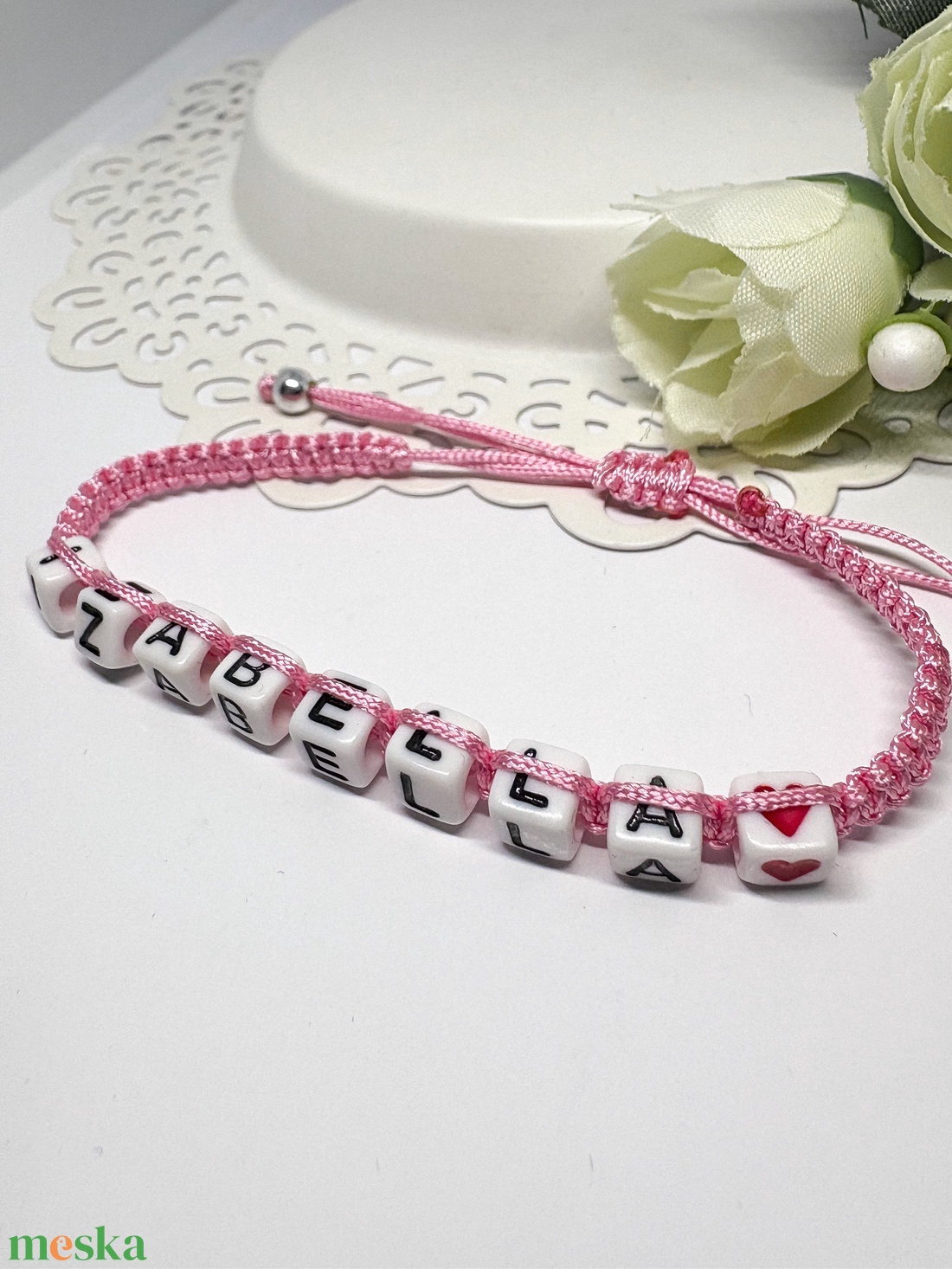 Személyre Szabható Betűkkel - ékszer - karkötő - fonott karkötő - Meska.hu