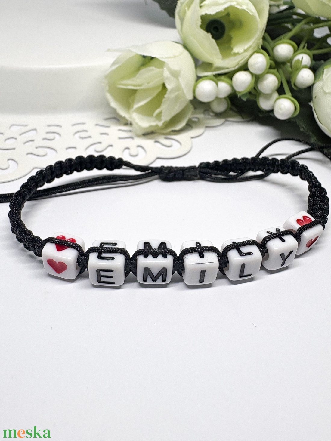Személyre Szabható Betűkkel - ékszer - karkötő - fonott karkötő - Meska.hu