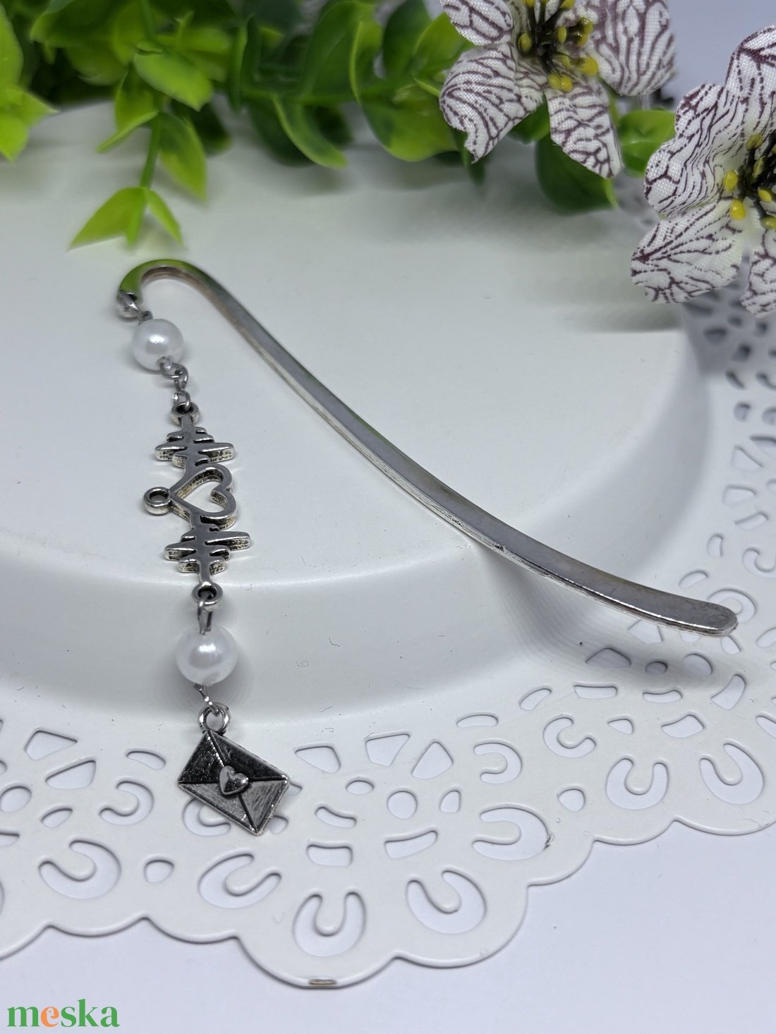 Fehér levél Könyvjelző   - könyv & zene - könyvjelző - Meska.hu