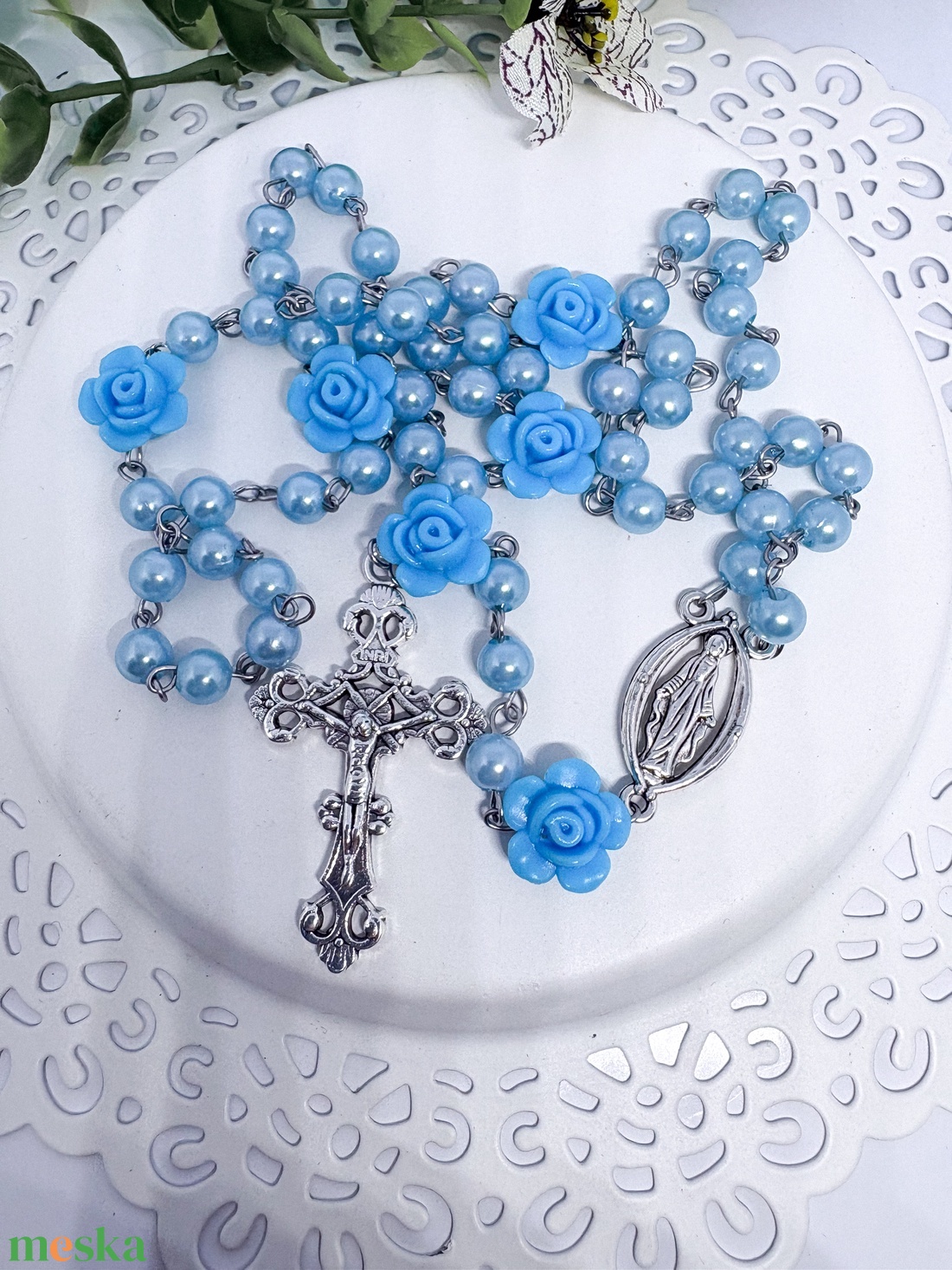  Rózsafüzér � személyre szabható névvel - ékszer - nyaklánc - monogram & névnyaklánc - Meska.hu