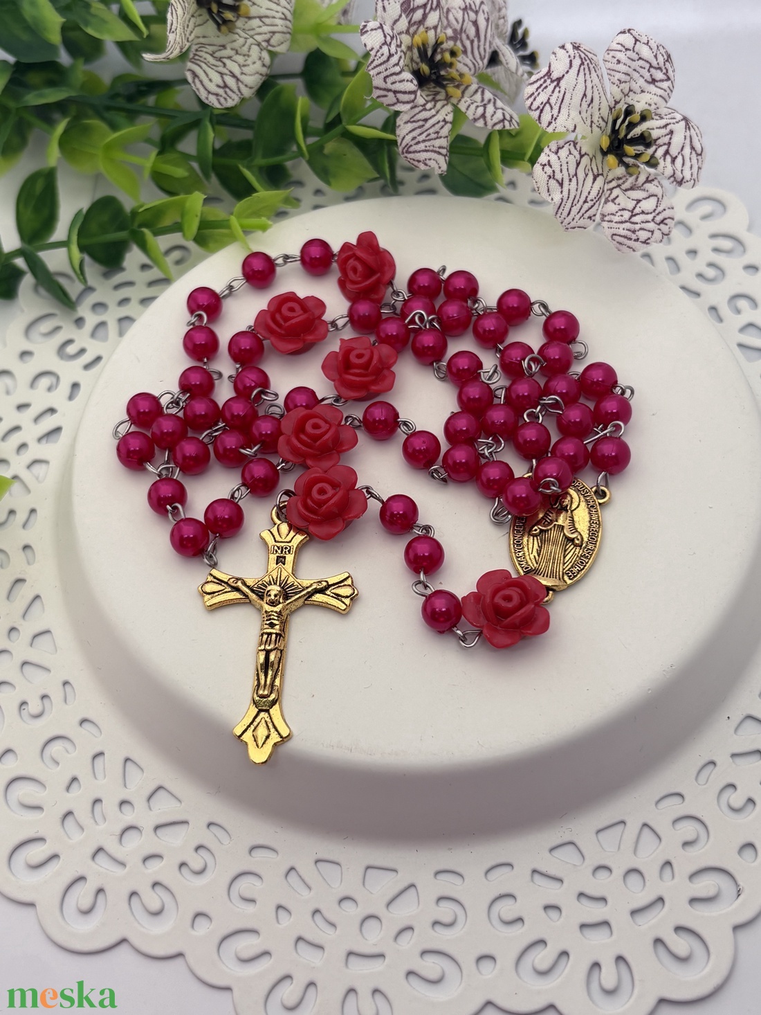  Rózsafüzér � személyre szabható névvel - ékszer - nyaklánc - monogram & névnyaklánc - Meska.hu