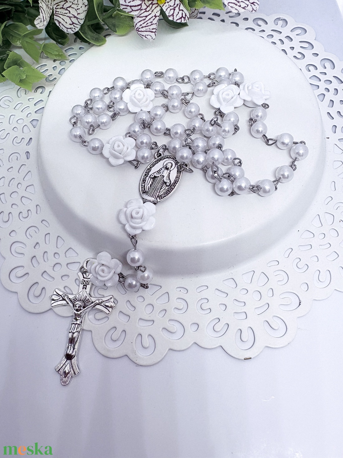  Rózsafüzér � személyre szabható névvel - ékszer - nyaklánc - monogram & névnyaklánc - Meska.hu