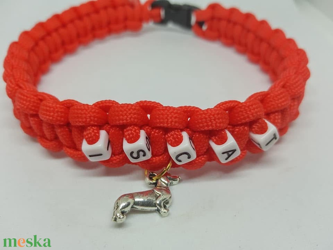 Paracord neves karkötő  - ékszer - karkötő - széles karkötő - Meska.hu