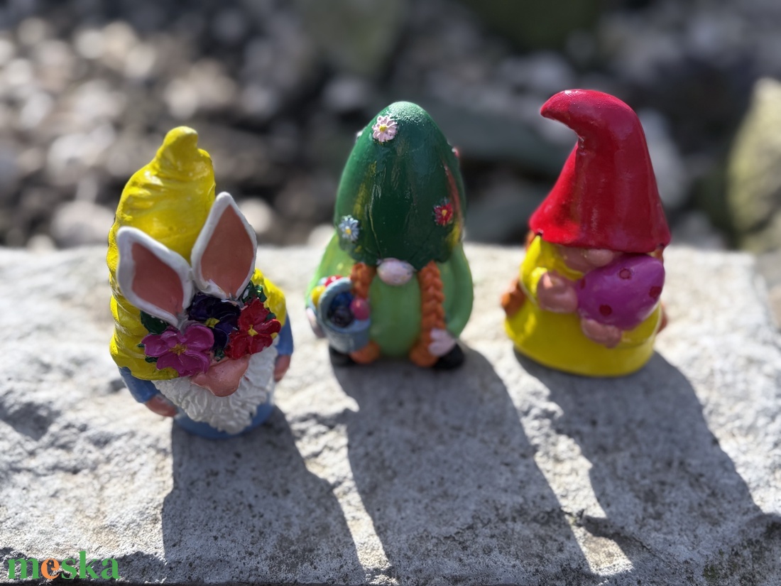 Húsvéti Manó Trió � Kézzel festett tavaszi dekoráció - otthon & életmód - dekoráció - asztal és polc dekoráció - asztaldísz - Meska.hu