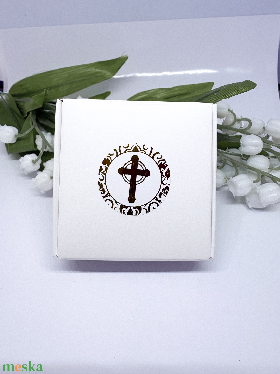 Névre szóló hófehér teklagyöngy rózsafüzér � Egyedi ajándék keresztelőre, elsőáldozásra - otthon & életmód - vallás - lánc & füzér - Meska.hu