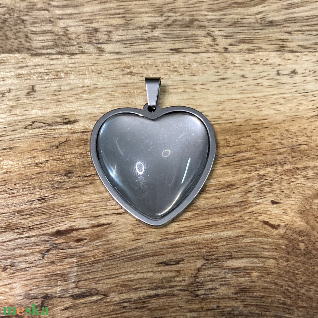 Nemesacél medálalap szett üveglencsés nyaklánchoz - szív, Nőnap, Anyák napja - kellékek & szerszámok - ékszerkellék - medál csomag - Meska.hu