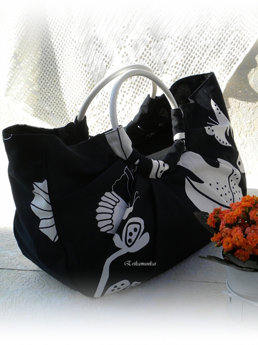 NYÁRI AKCIÓ! - STRANDTÁSKA, VÁLLTÁSKA - karikafüllel - neszesszerrel -  - Meska.hu