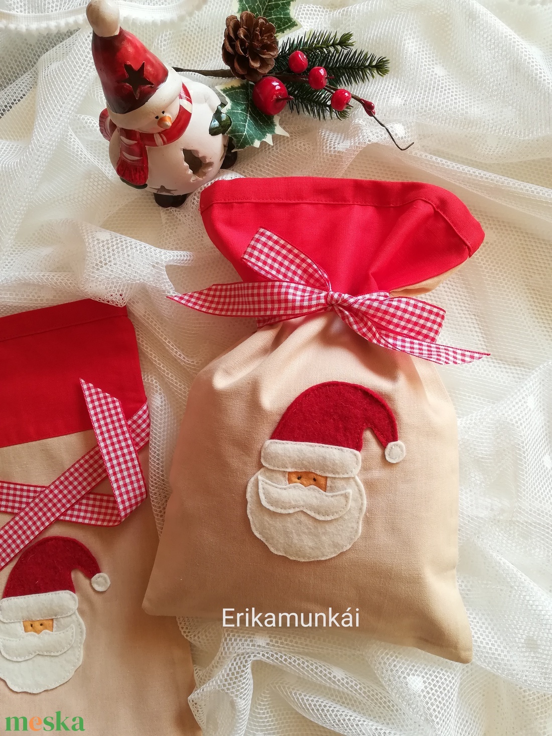 Mikulás zsák- Rudolf a rénszarvas vagy Mikulás díszítéssel - karácsony - mikulás - mikulás - Meska.hu Mikulás zsák- Rudolf a rénszarvas vagy Mikulás díszítéssel - karácsony - mikulás - mikulás - Meska.hu