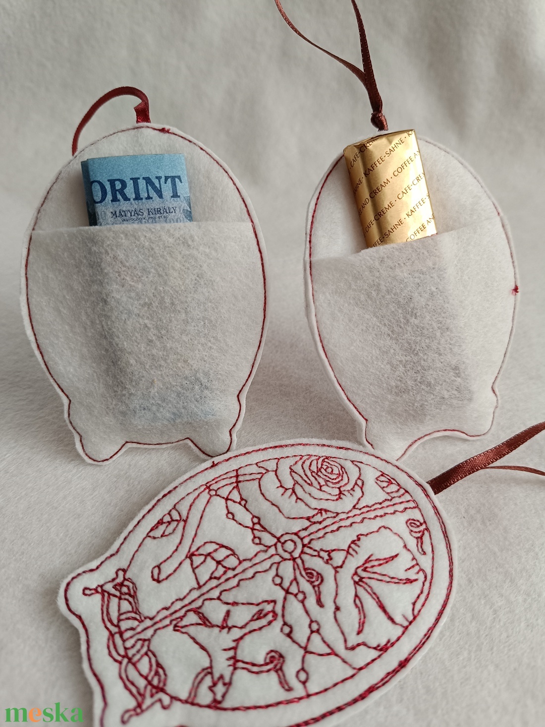 Hímzett húsvéti tojások 3db - otthon & életmód - dekoráció - fali és függő dekoráció - függődísz - Meska.hu