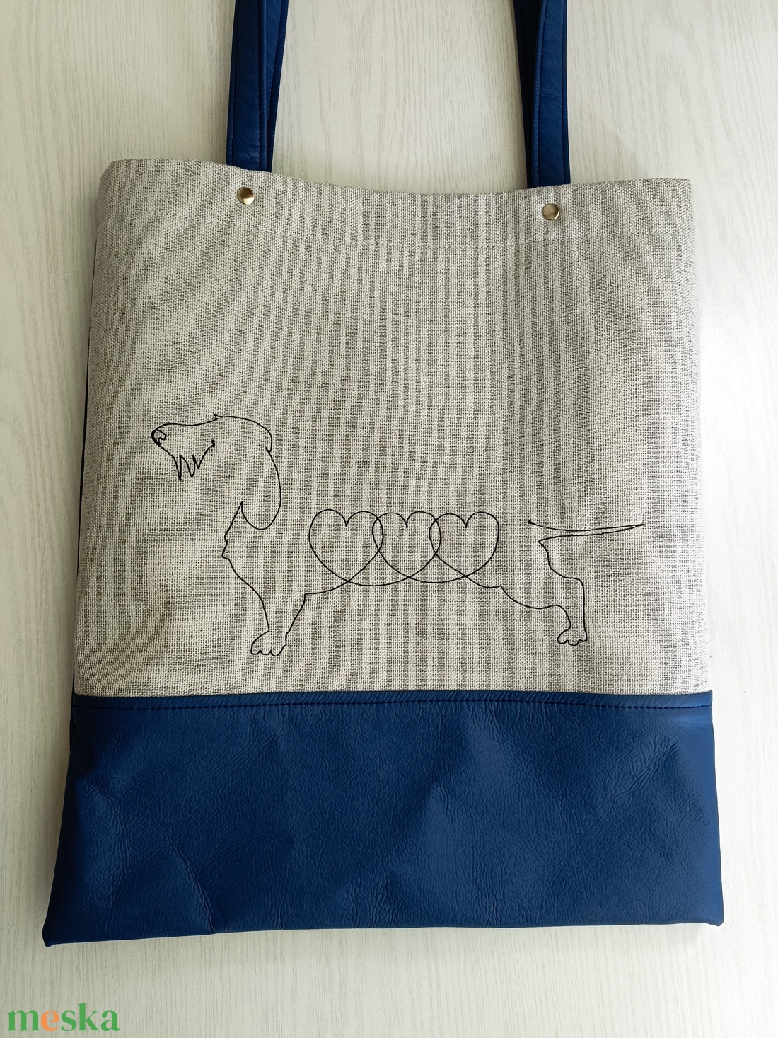 Tacskós hímzett válltáska - táska & tok - bevásárlás & shopper táska - shopper, textiltáska, szatyor - Meska.hu Tacskós hímzett válltáska - táska & tok - bevásárlás & shopper táska - shopper, textiltáska, szatyor - Meska.hu