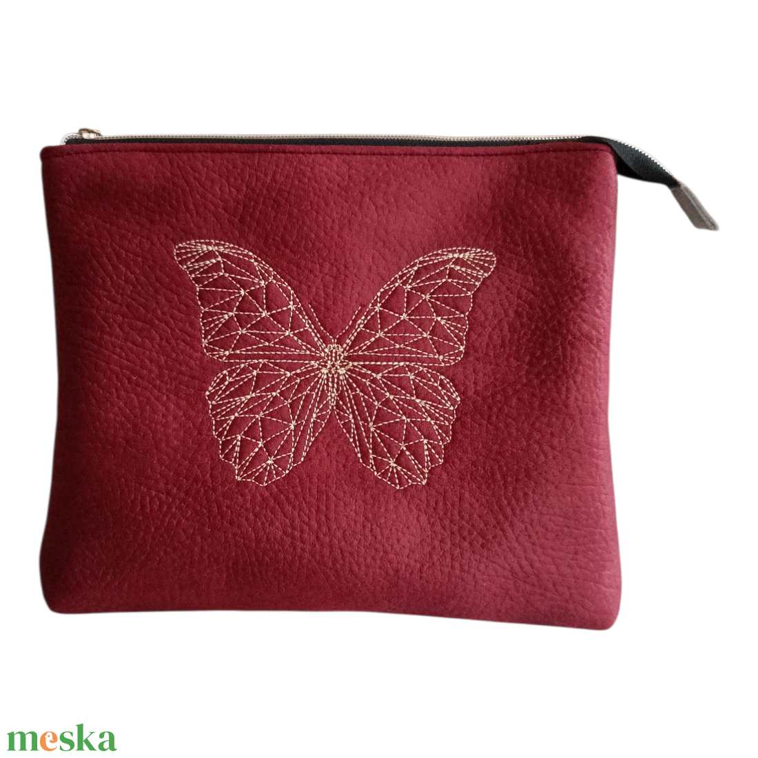 Hímzett textilbőr neszeszer / cipzáras tok - táska & tok - neszesszer - Meska.hu
