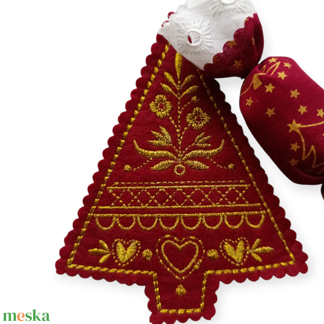 Átadásra kész hímzett karácsonyi ajándékcsomag  - karácsony - karácsonyi lakásdekoráció - karácsonyfadíszek - Meska.hu