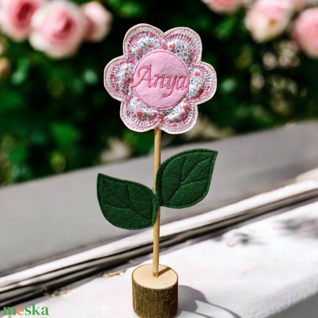 Anyák napi ajándék textil virág  - otthon & életmód - virágdekoráció - virágok - szálas virág - Meska.hu