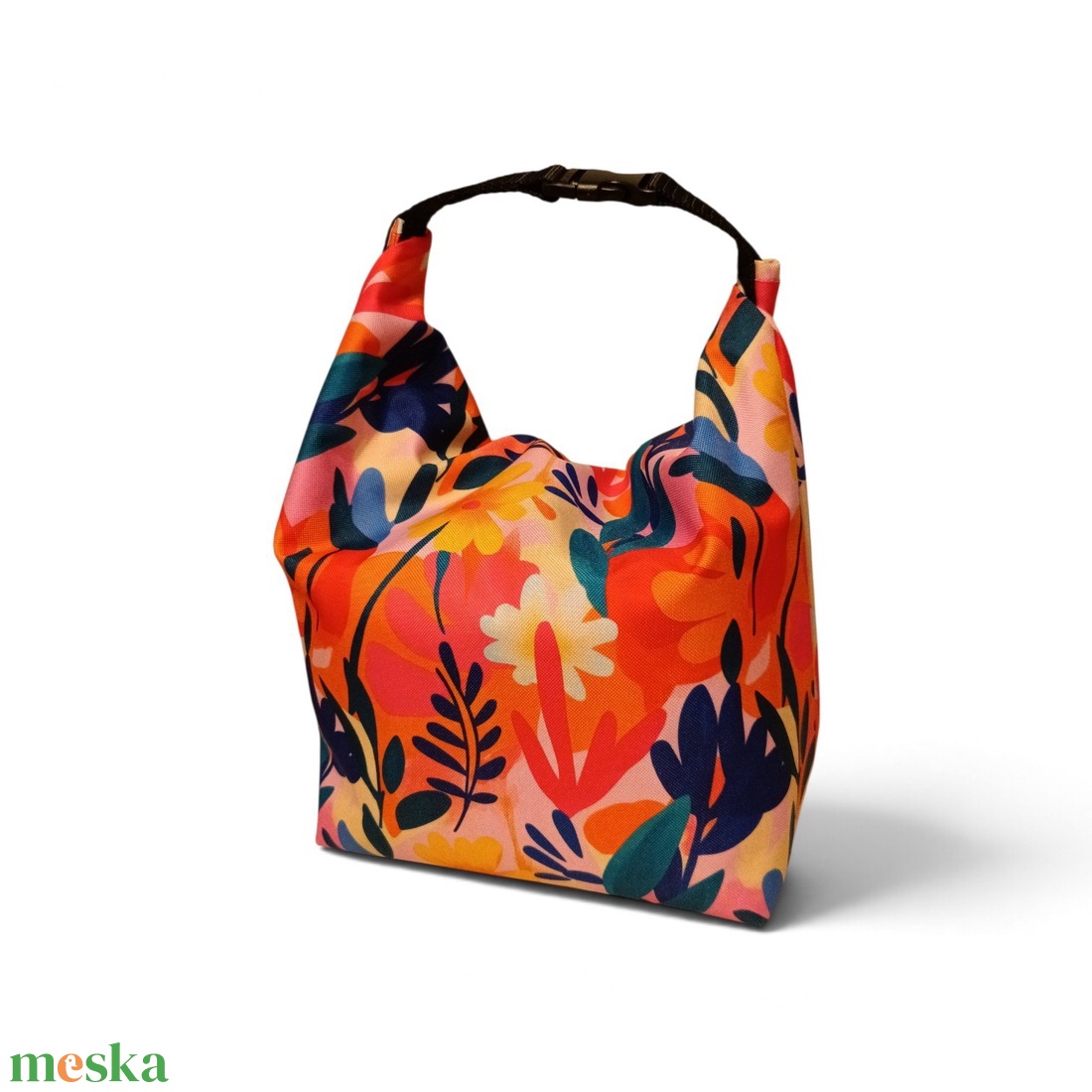 Nagyméretű uzsonnástáska, rolltop lunchbag - táska & tok - uzsonna- & ebéd tartó - ebéd tasak, doboz - Meska.hu