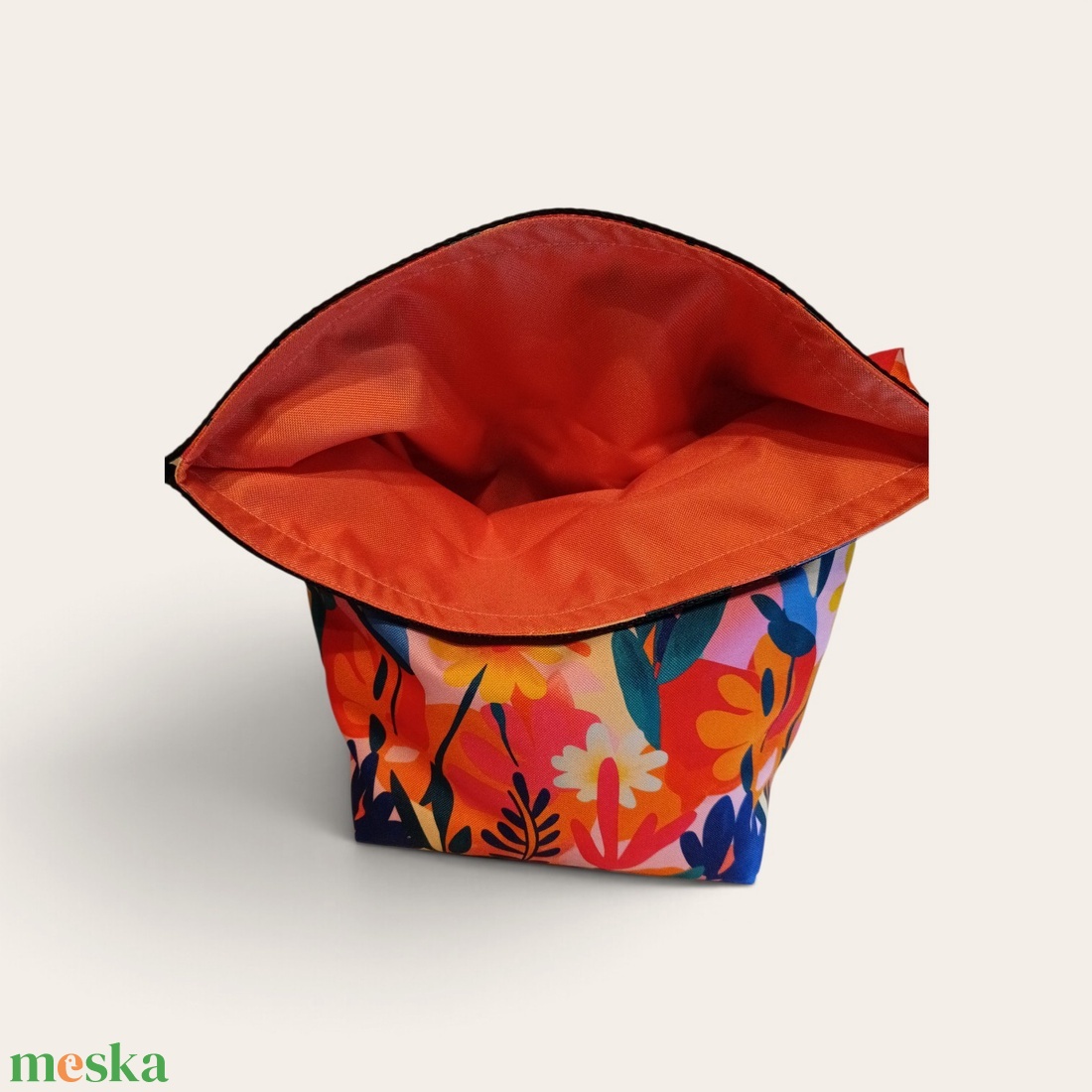 Nagyméretű uzsonnástáska, rolltop lunchbag - táska & tok - uzsonna- & ebéd tartó - ebéd tasak, doboz - Meska.hu