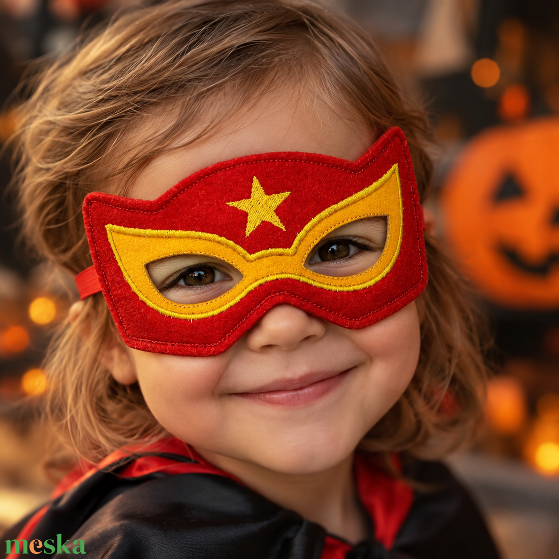 Szuperhős hímzett filc álarc Halloween/Farsang - ruha & divat - jelmez & álarc - álarc - Meska.hu
