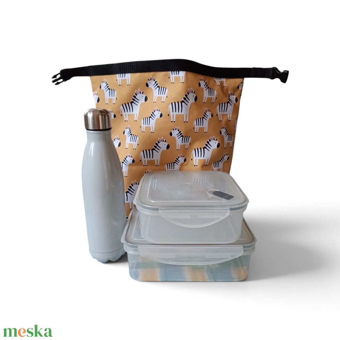 Nagyméretű uzsonnástáska, ebédes táska, rolltop lunchbag - táska & tok - uzsonna- & ebéd tartó - ebéd tasak, doboz - Meska.hu