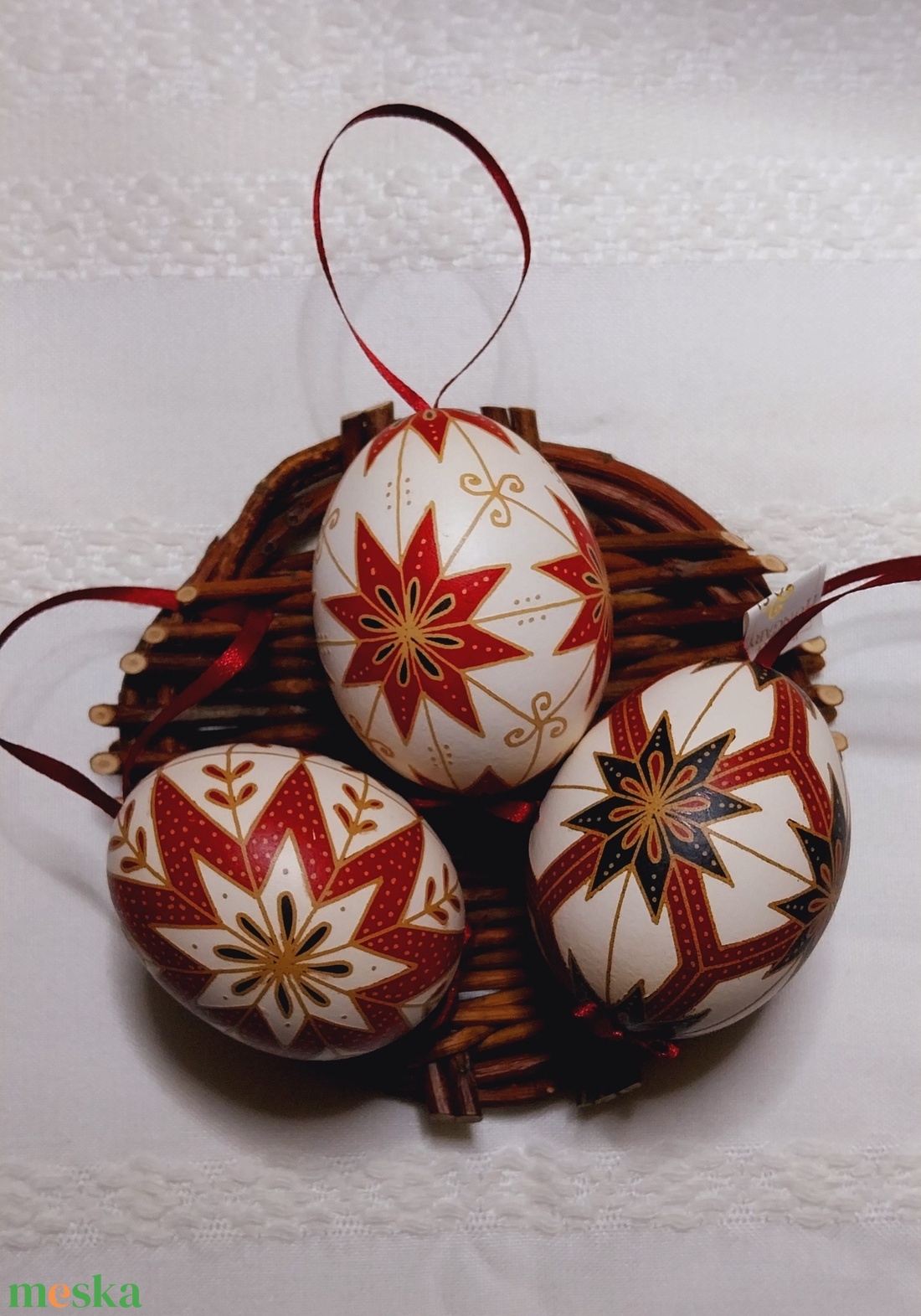 Hímes tojás 3db - otthon & életmód - dekoráció - dísztárgy - Meska.hu