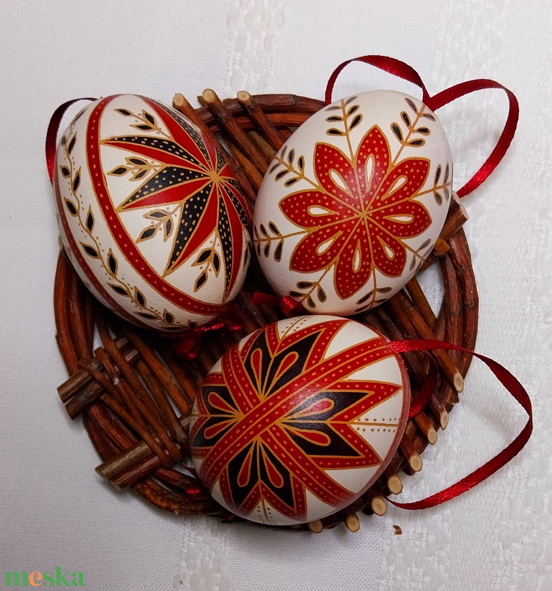 Hímes tojás 10 - 3 db - otthon & életmód - dekoráció - dísztárgy - Meska.hu
