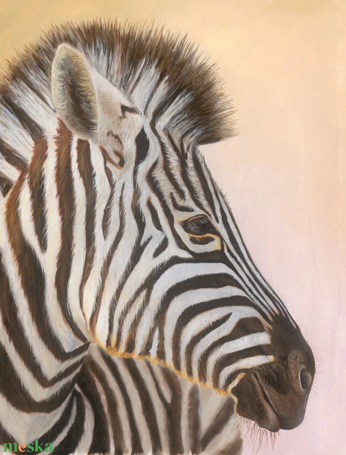 Zebra olaj festmény művészeti nyomat - művészet - festmény - akril - Meska.hu Zebra olaj festmény művészeti nyomat - művészet - festmény - akril - Meska.hu