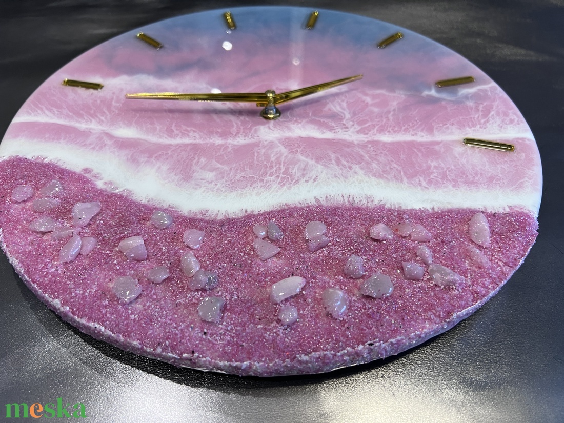 Egyedi EPOXY GYANTA FALIÓRA 35cm átmérő - otthon & életmód - dekoráció - fali és függő dekoráció - falióra & óra - Meska.hu