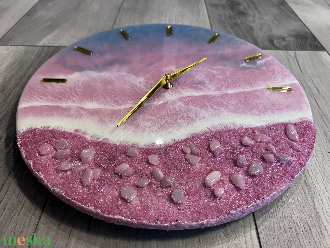Egyedi EPOXY GYANTA FALIÓRA 35cm átmérő - otthon & életmód - dekoráció - fali és függő dekoráció - falióra & óra - Meska.hu