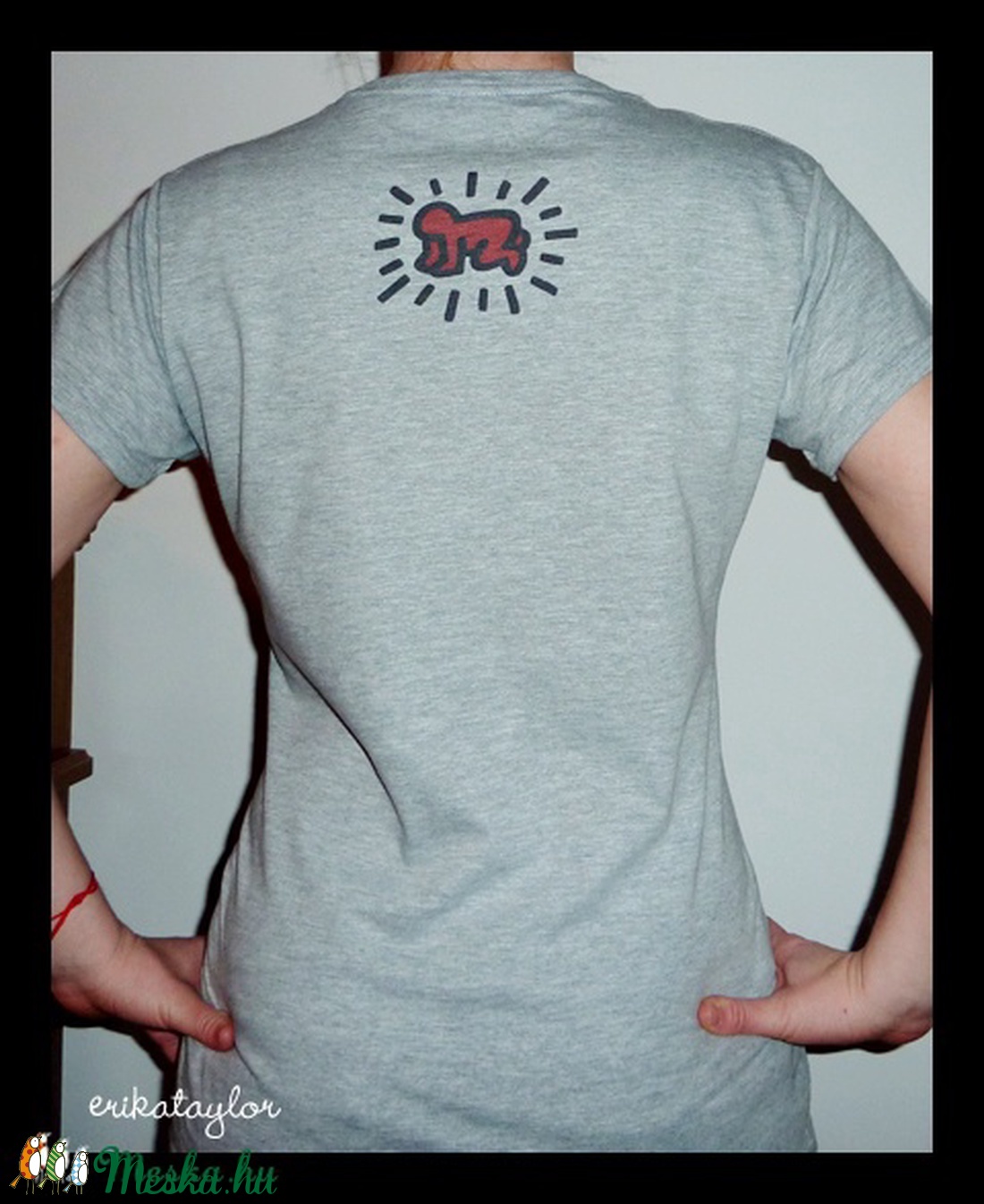 Keith Haring póló (XL-es, szürke) -  - Meska.hu