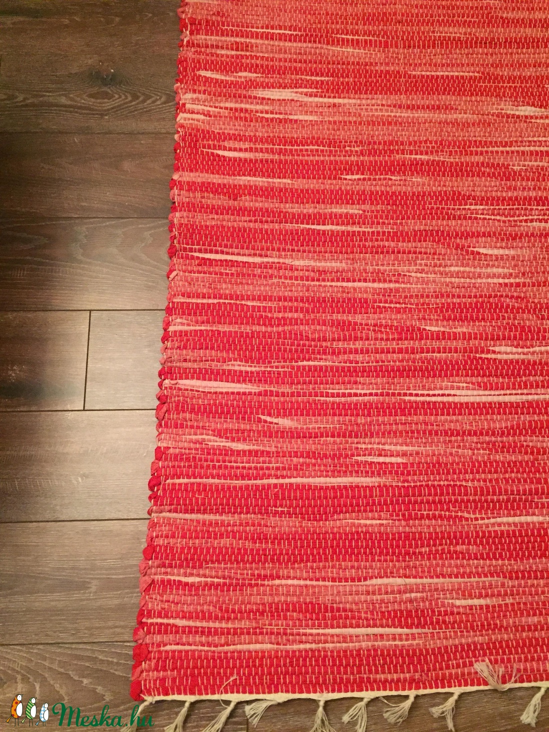 Piros rongyszőnyeg -  - Meska.hu