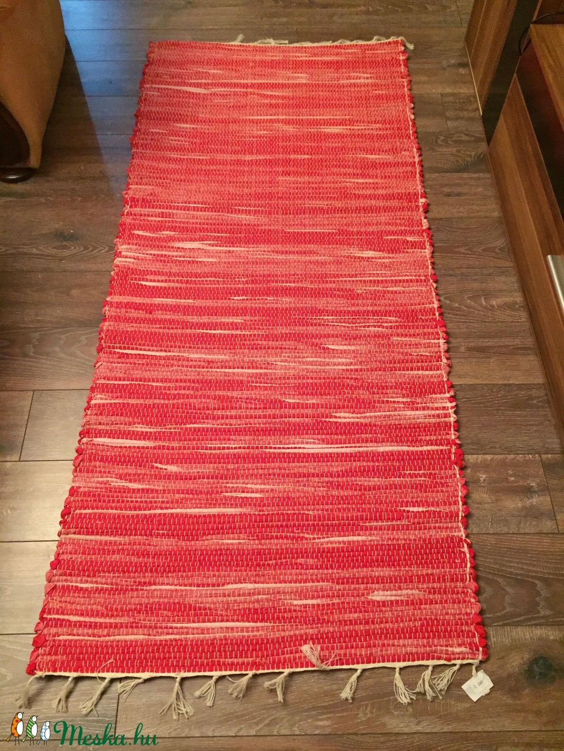 Piros rongyszőnyeg -  - Meska.hu