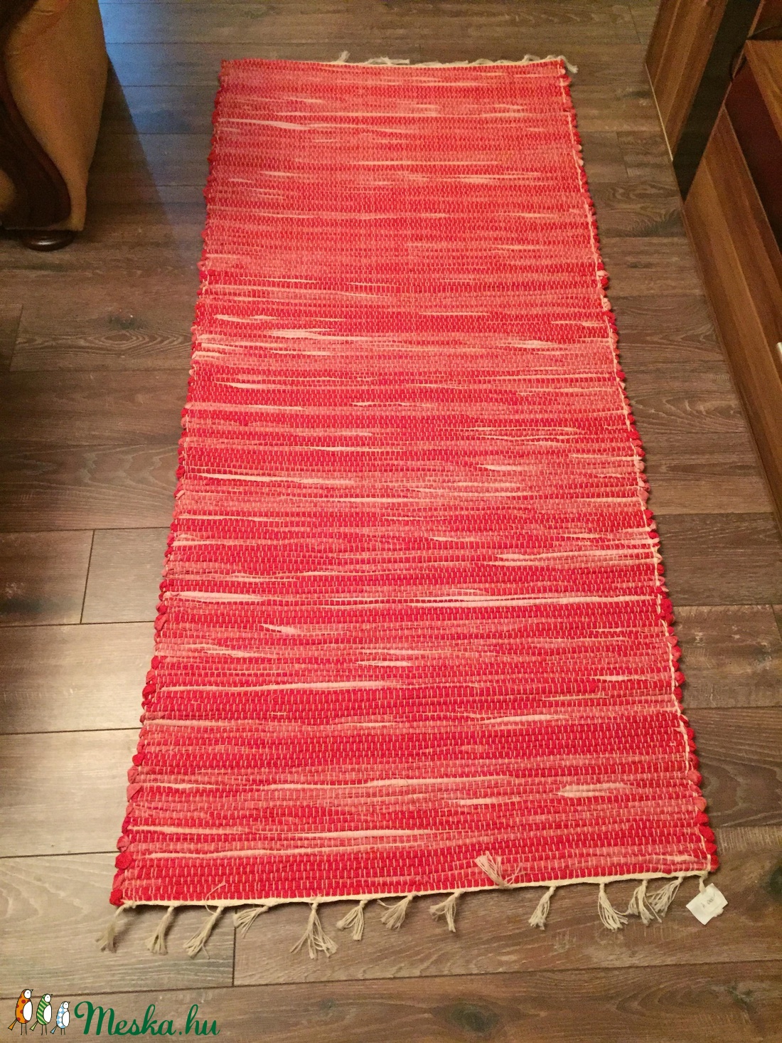 Piros rongyszőnyeg -  - Meska.hu