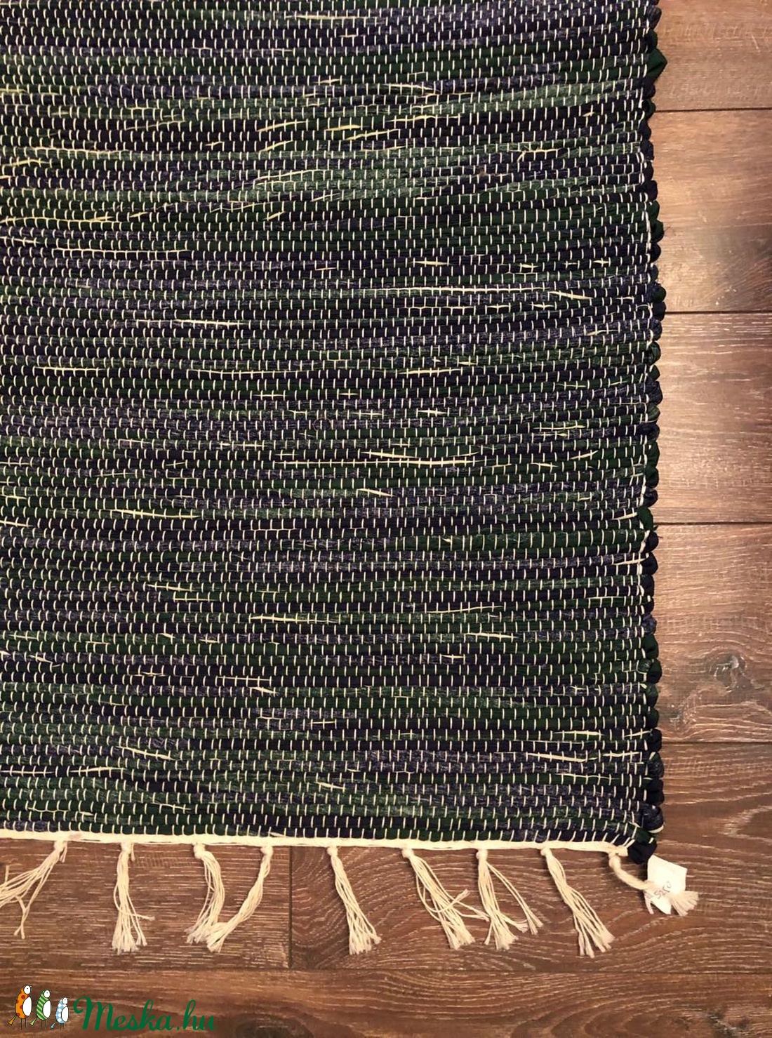 kék-zöld cirmos szőnyeg -  - Meska.hu