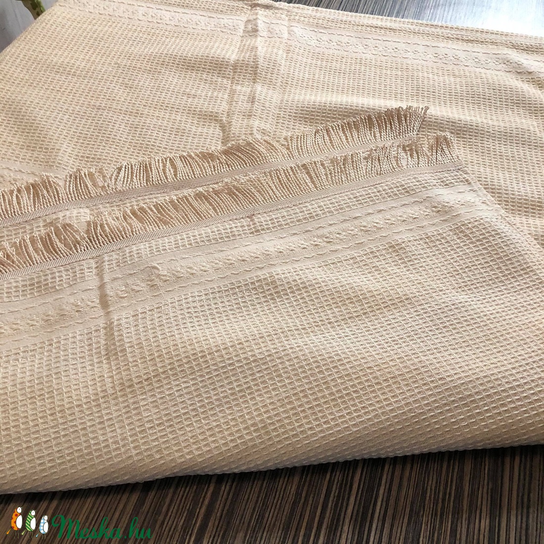 Natur pamut ágytakaró - otthon & életmód - lakástextil - ágytakaró - Meska.hu