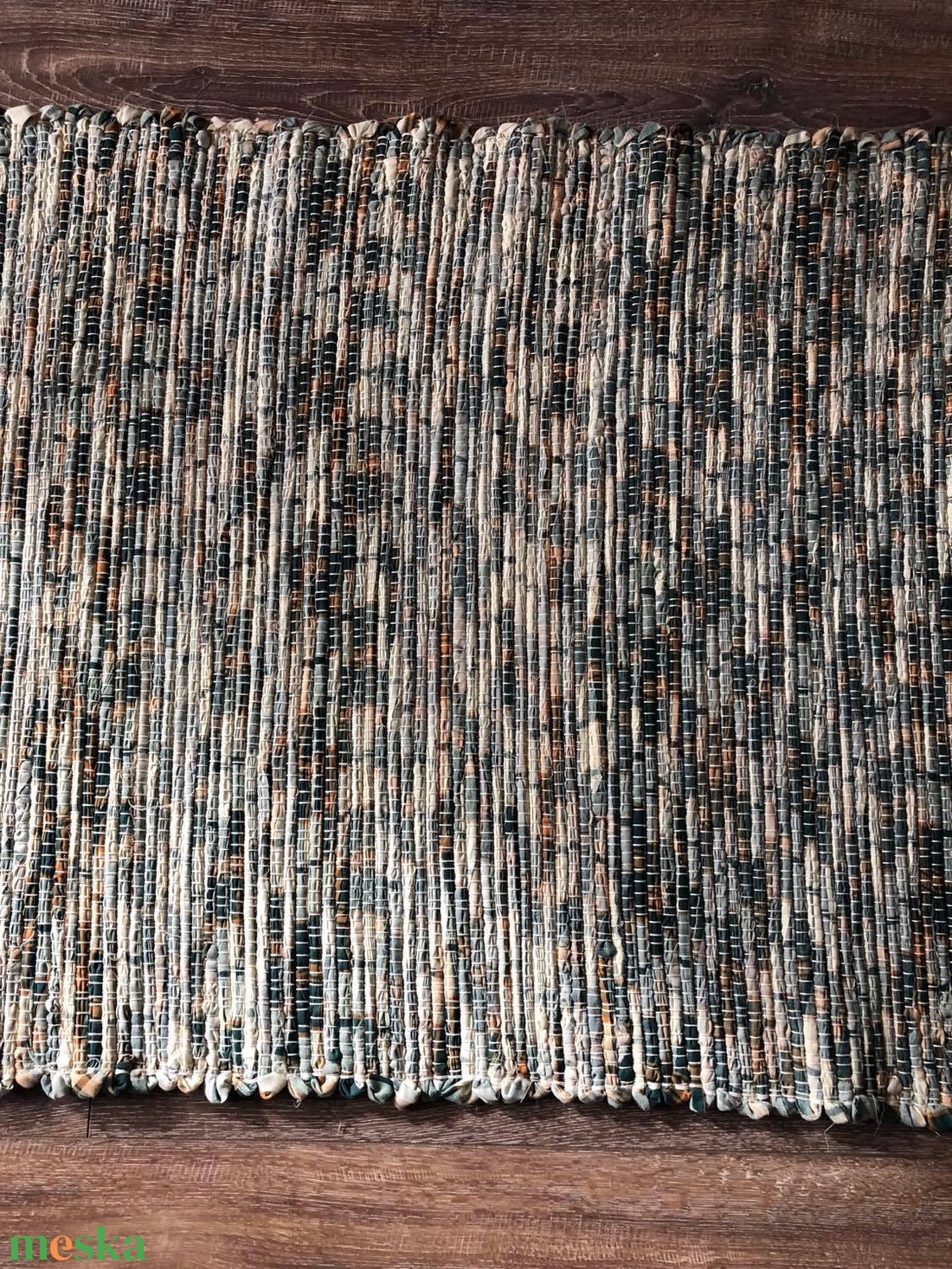 Zöld cirádás szőnyeg - otthon & életmód - lakástextil - szőnyeg - szövött szőnyeg - Meska.hu