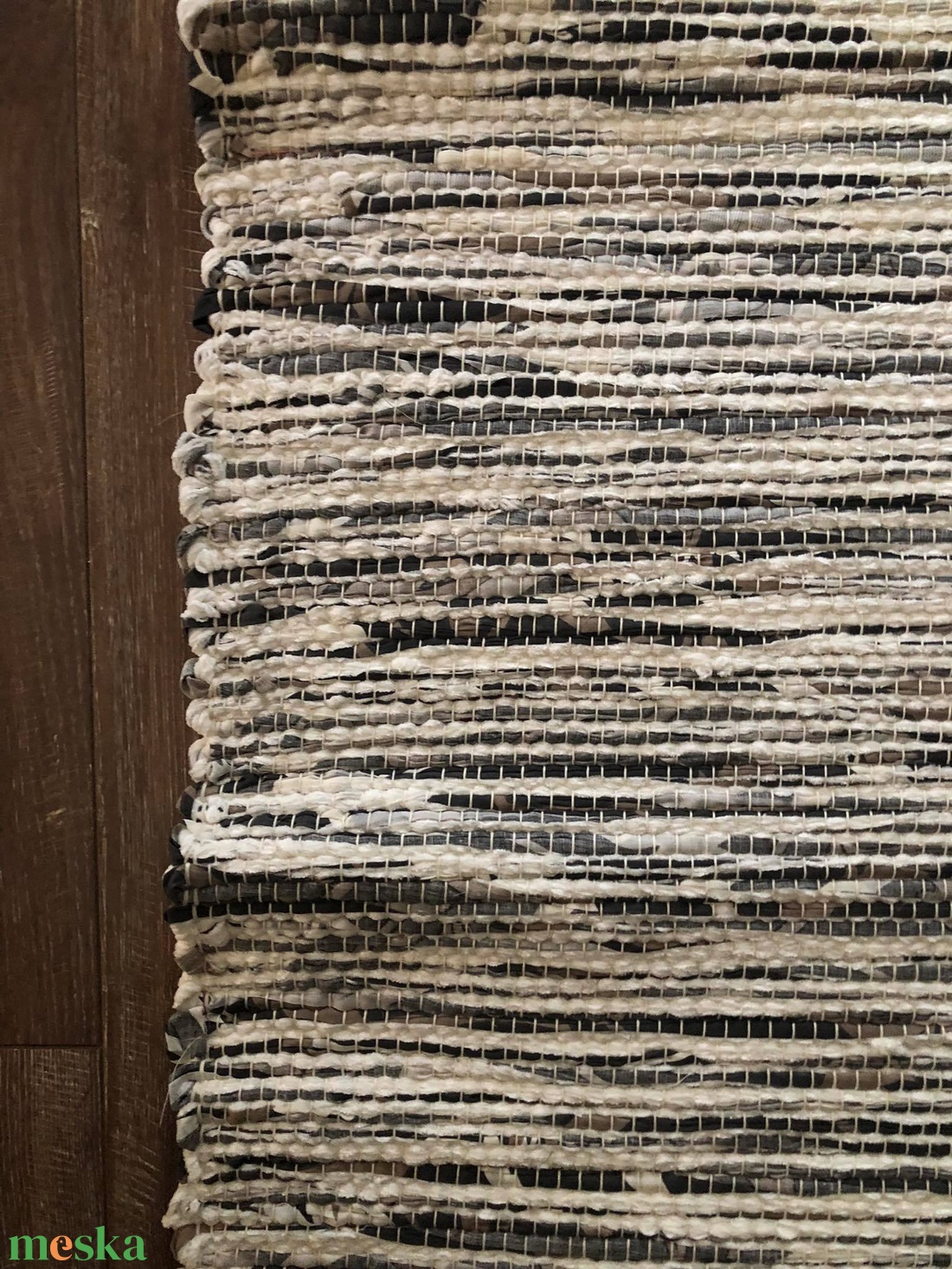 szürke-fehér-barna cifra szőnyeg - otthon & lakás - lakástextil - szőnyeg - szövött szőnyeg - Meska.hu