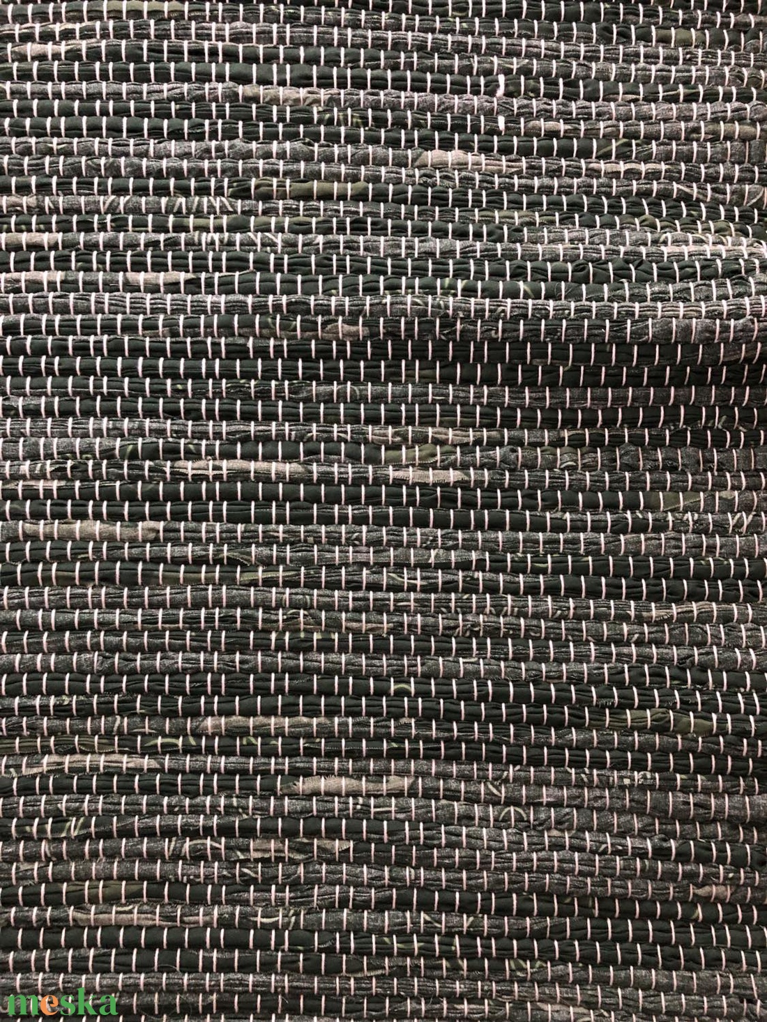 zöld színű rongyszőnyeg - otthon & életmód - lakástextil - szőnyeg - szövött szőnyeg - Meska.hu