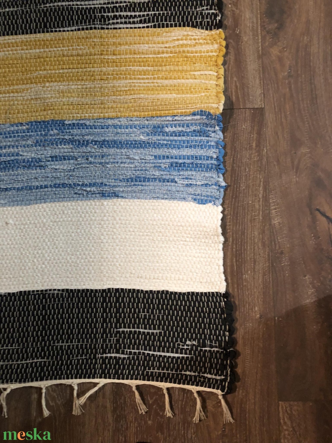 Vidám csíkos szőnyeg - otthon & életmód - lakástextil - szőnyeg - szövött szőnyeg - Meska.hu