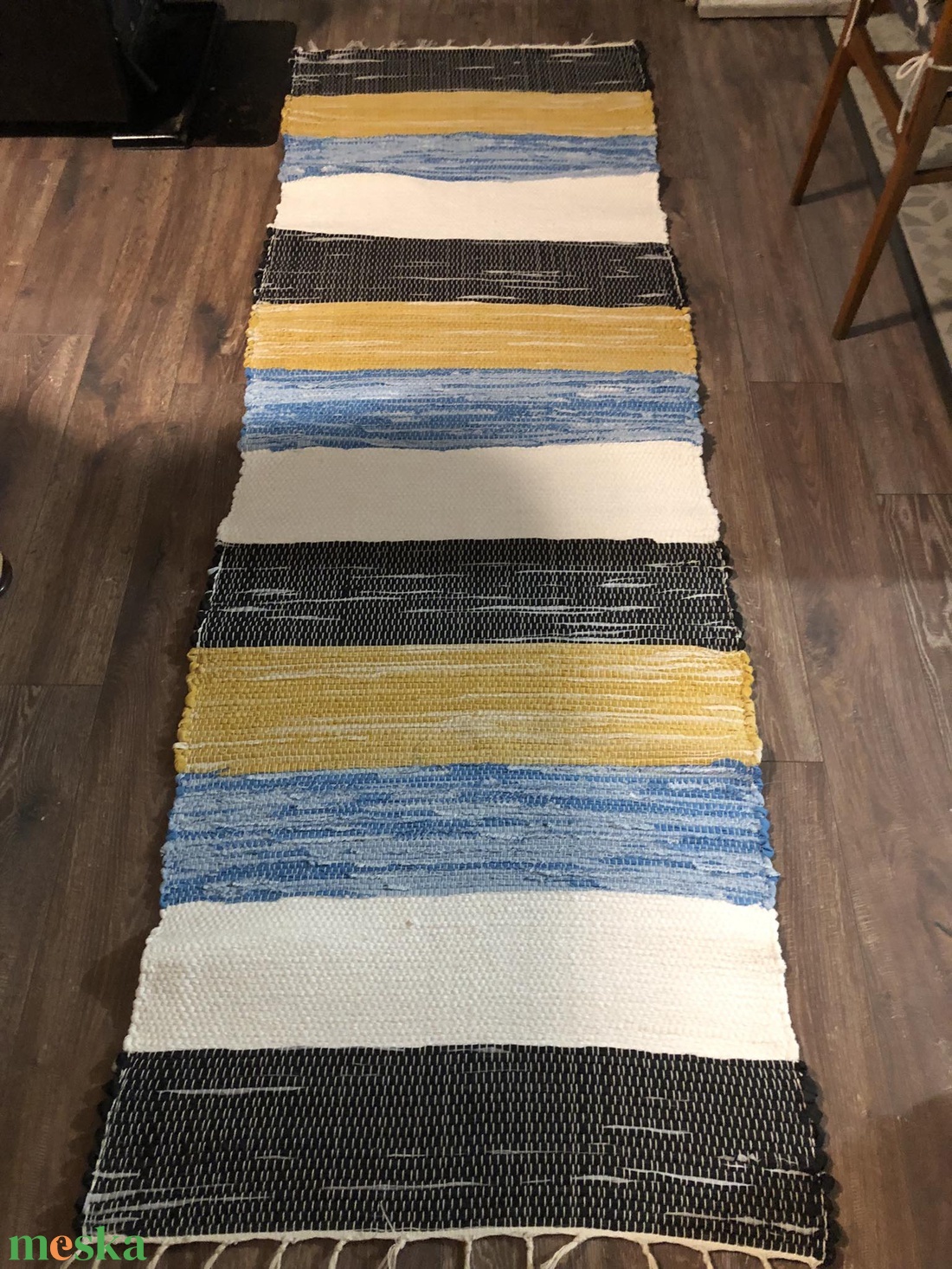 Vidám csíkos szőnyeg - otthon & életmód - lakástextil - szőnyeg - szövött szőnyeg - Meska.hu