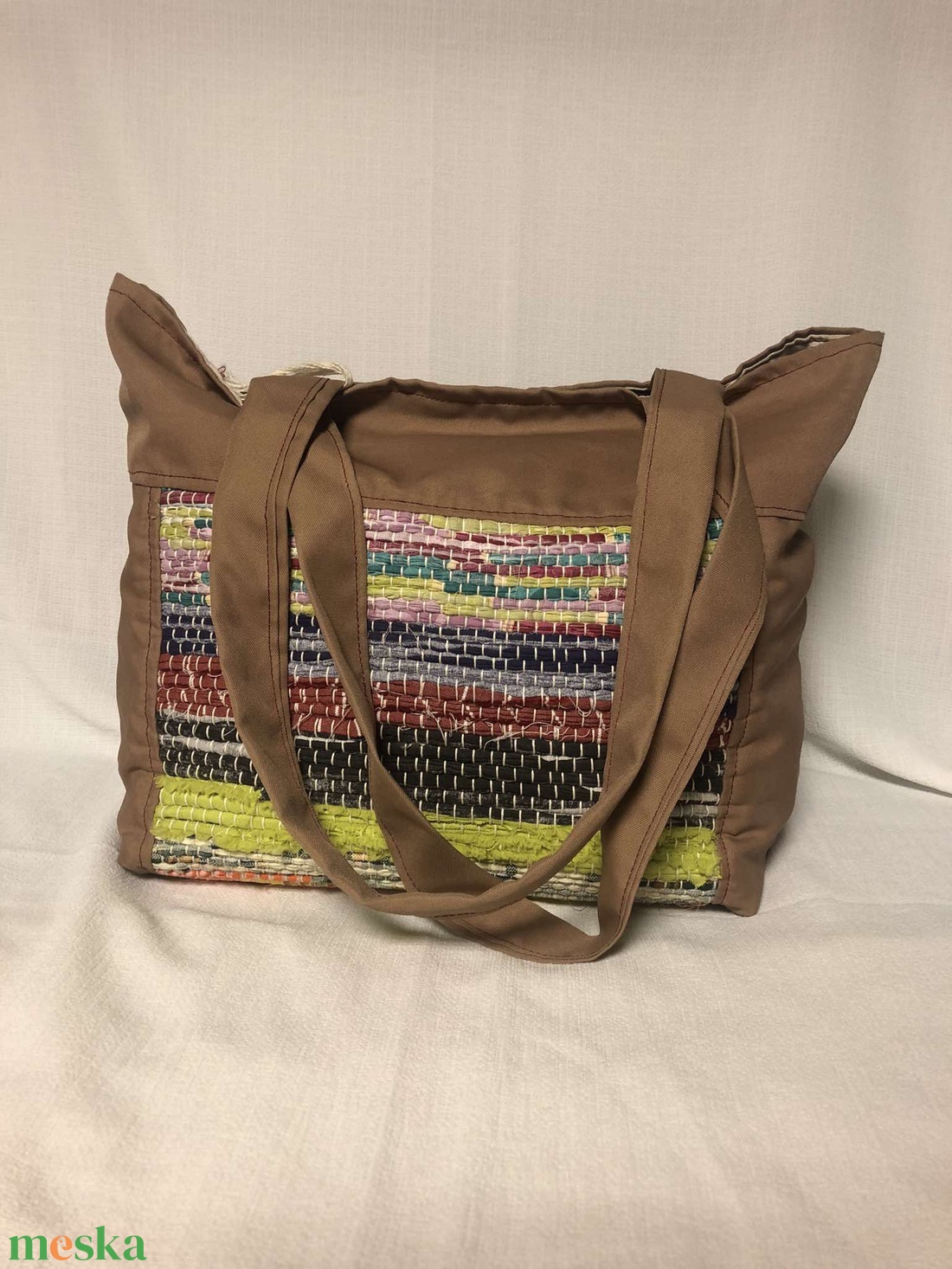 barna-tarka szövött csakegyvan táska - táska & tok - bevásárlás & shopper táska - shopper, textiltáska, szatyor - Meska.hu barna-tarka szövött csakegyvan táska - táska & tok - bevásárlás & shopper táska - shopper, textiltáska, szatyor - Meska.hu