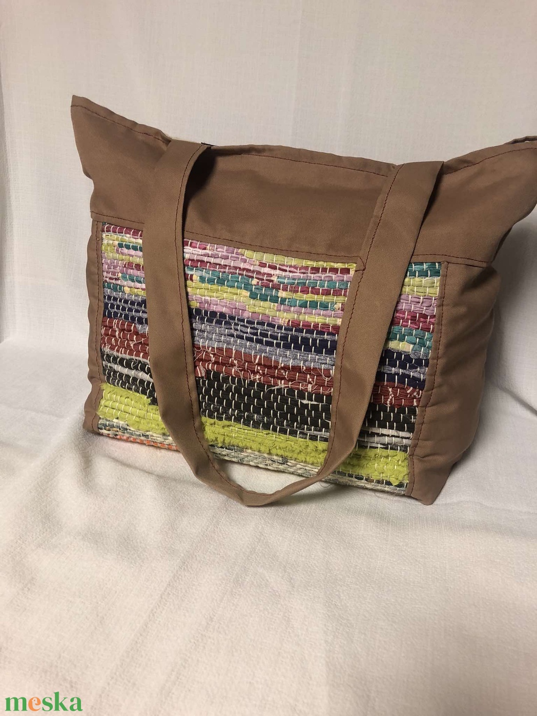 barna-tarka szövött csakegyvan táska - táska & tok - bevásárlás & shopper táska - shopper, textiltáska, szatyor - Meska.hu barna-tarka szövött csakegyvan táska - táska & tok - bevásárlás & shopper táska - shopper, textiltáska, szatyor - Meska.hu