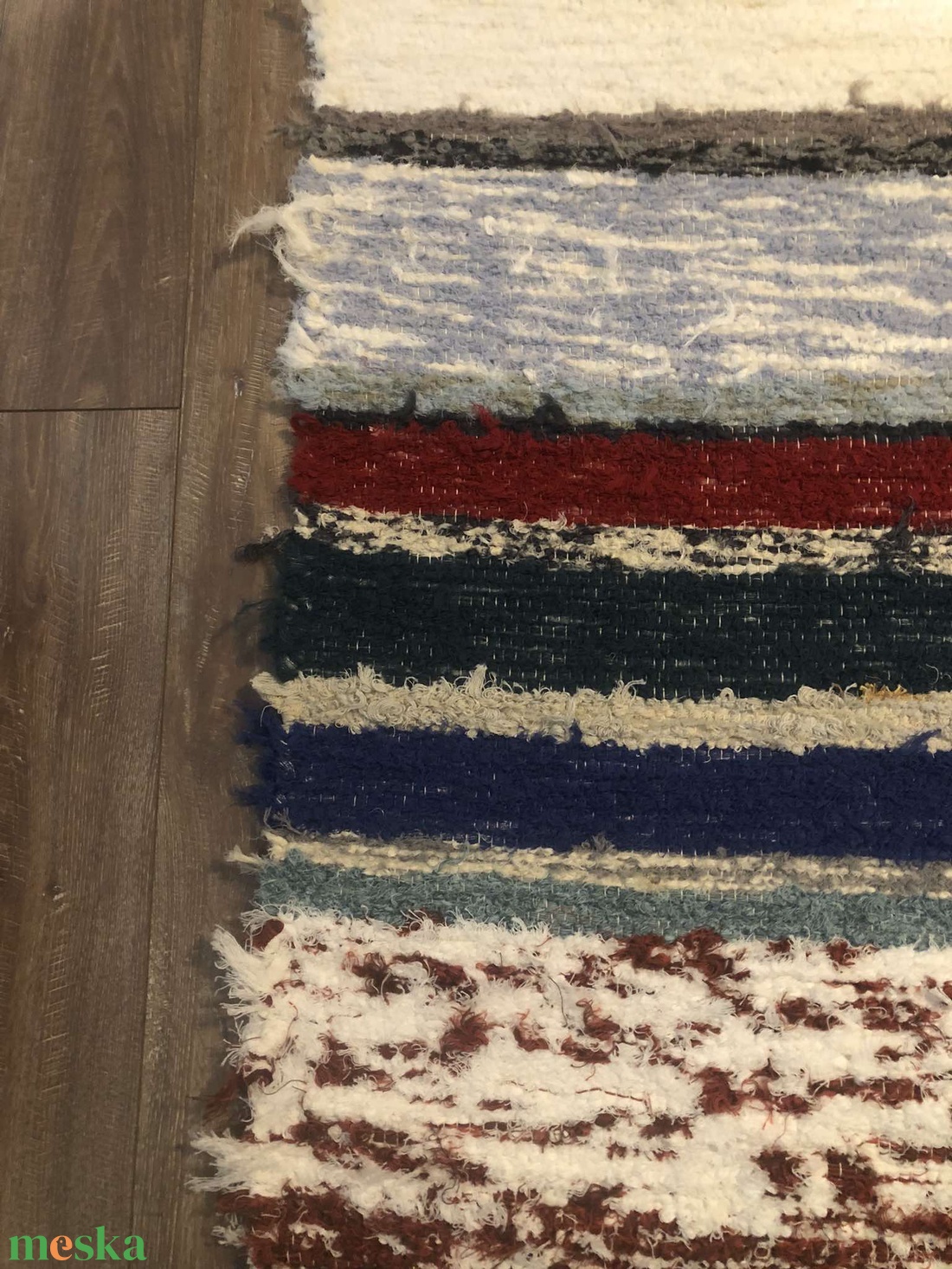 Tarka rongyszőnyeg - otthon & életmód - lakástextil - szőnyeg - szövött szőnyeg - Meska.hu