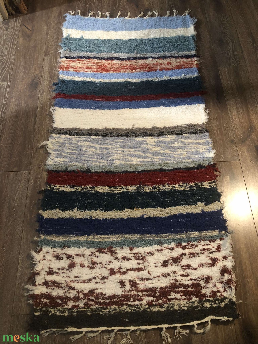 Tarka rongyszőnyeg - otthon & életmód - lakástextil - szőnyeg - szövött szőnyeg - Meska.hu