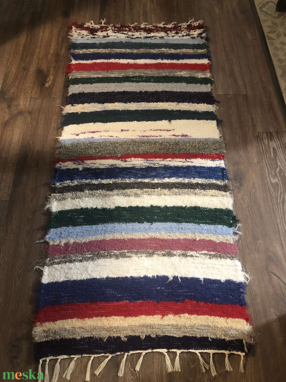 Tarka rongyszőnyeg - otthon & életmód - lakástextil - szőnyeg - szövött szőnyeg - Meska.hu