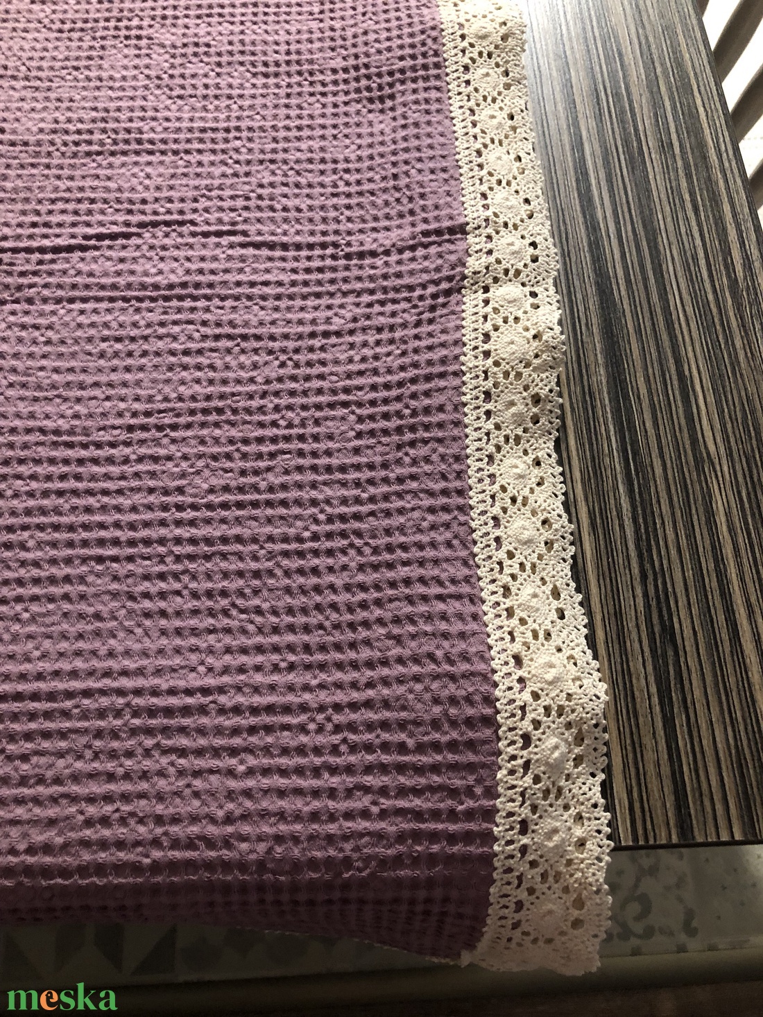 Csipkés pamut ágytakaró - otthon & életmód - lakástextil - ágytakaró - Meska.hu