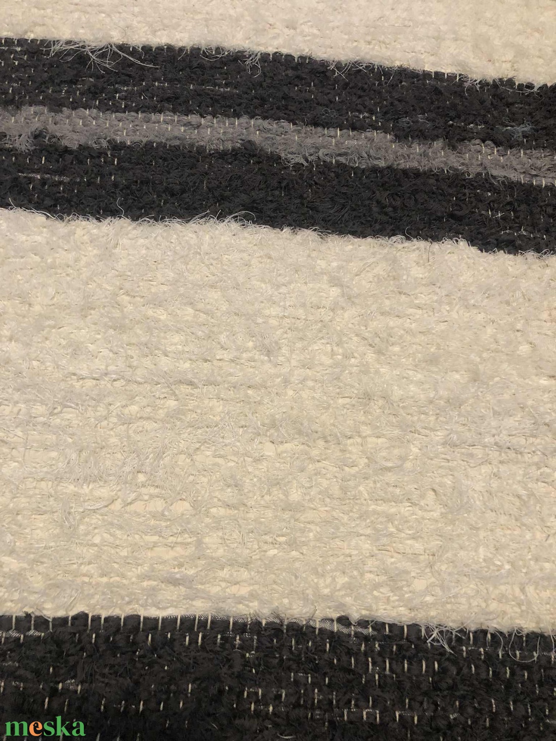 Len-pamut rongyszőnyeg - otthon & életmód - lakástextil - szőnyeg - szövött szőnyeg - Meska.hu