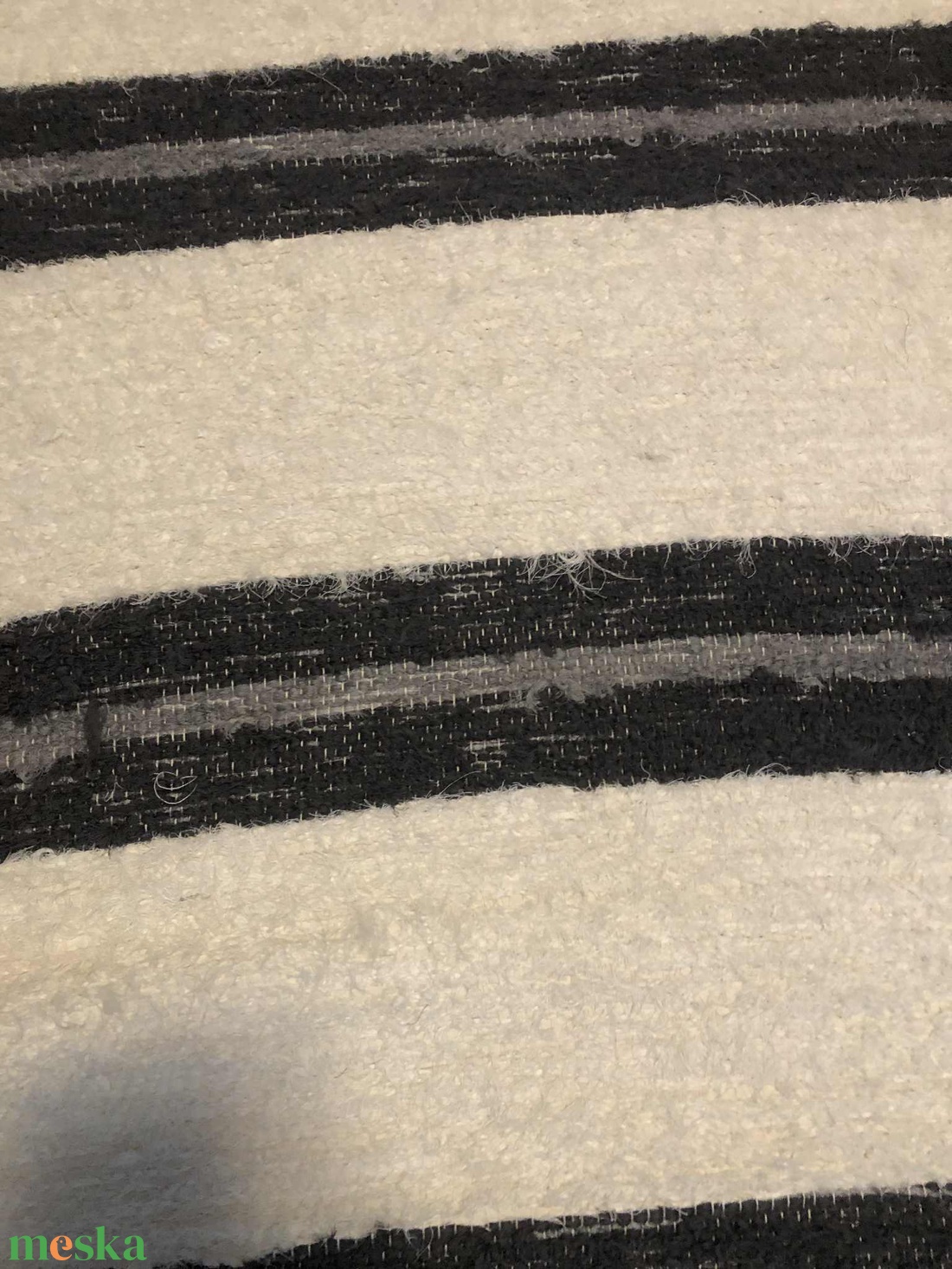 Len-pamut rongyszőnyeg - otthon & életmód - lakástextil - szőnyeg - szövött szőnyeg - Meska.hu