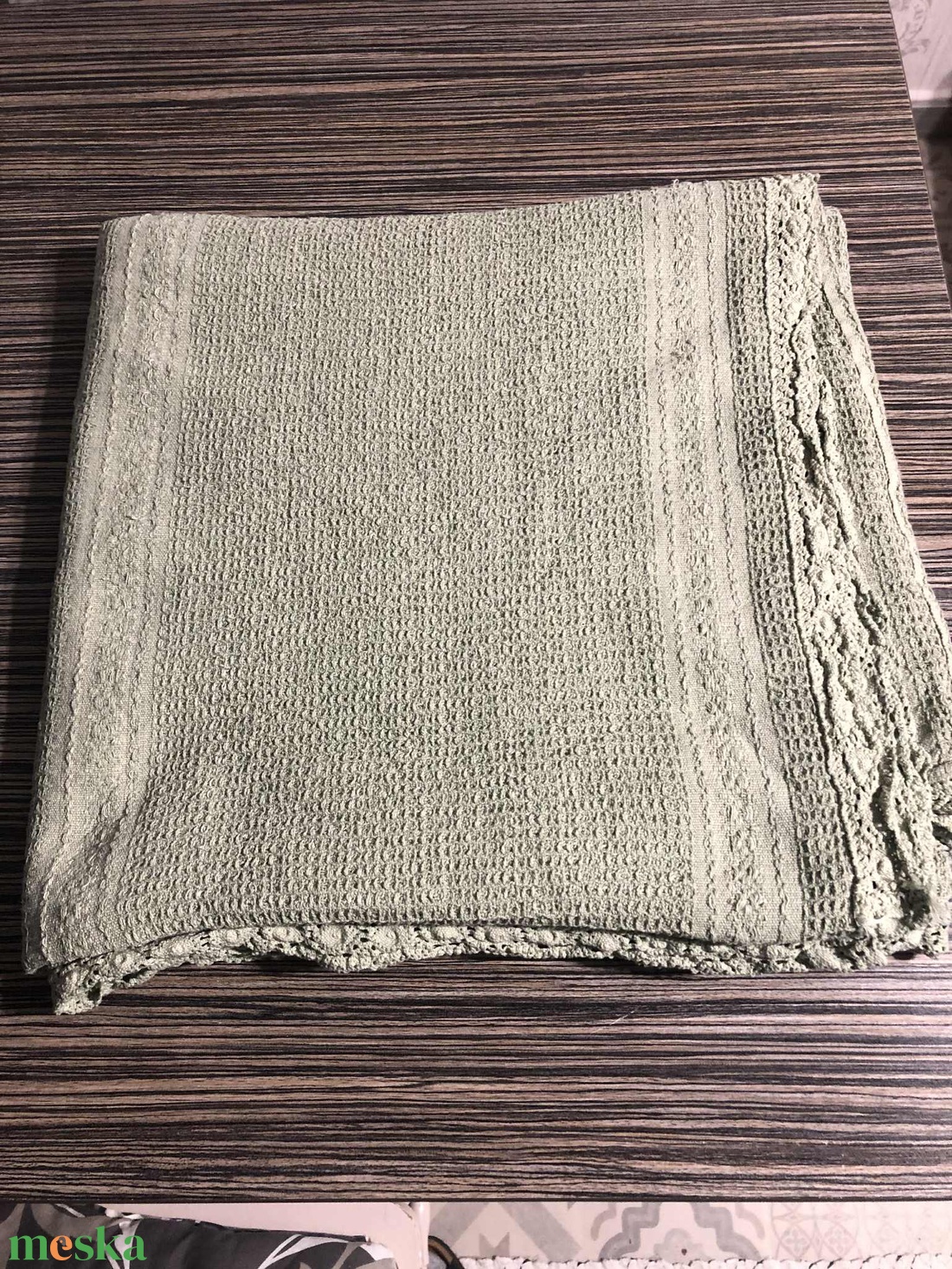 Csipkés pamut ágytakaró - otthon & életmód - fürdőszoba - törölköző - Meska.hu