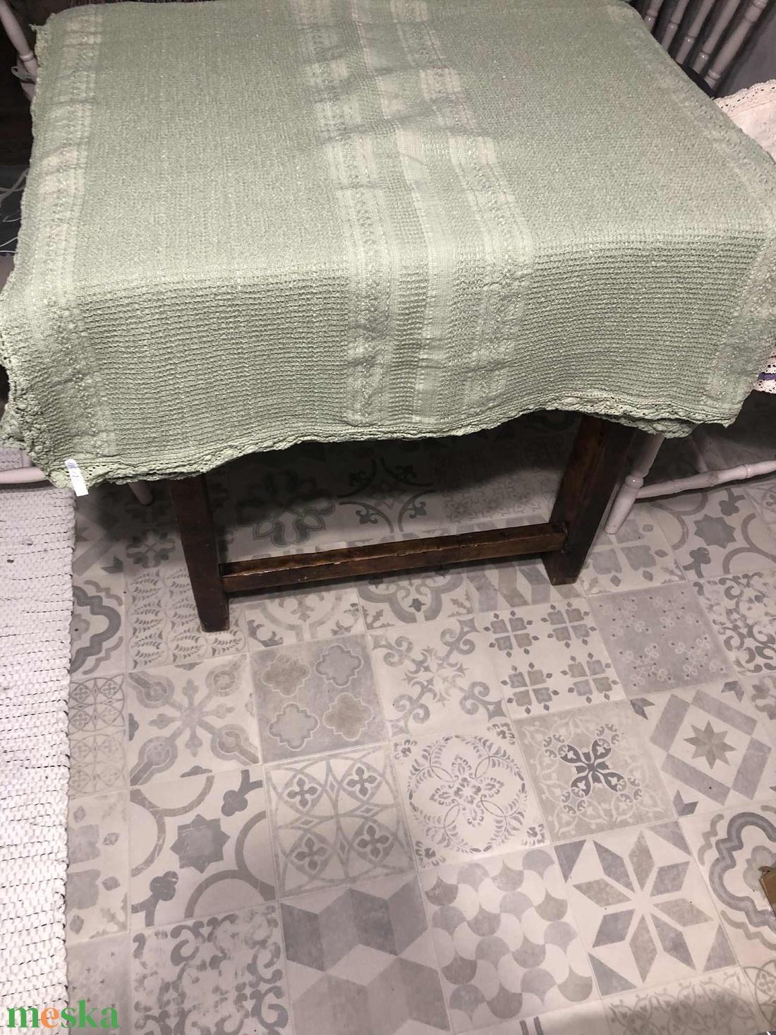 Csipkés pamut ágytakaró - otthon & életmód - fürdőszoba - törölköző - Meska.hu