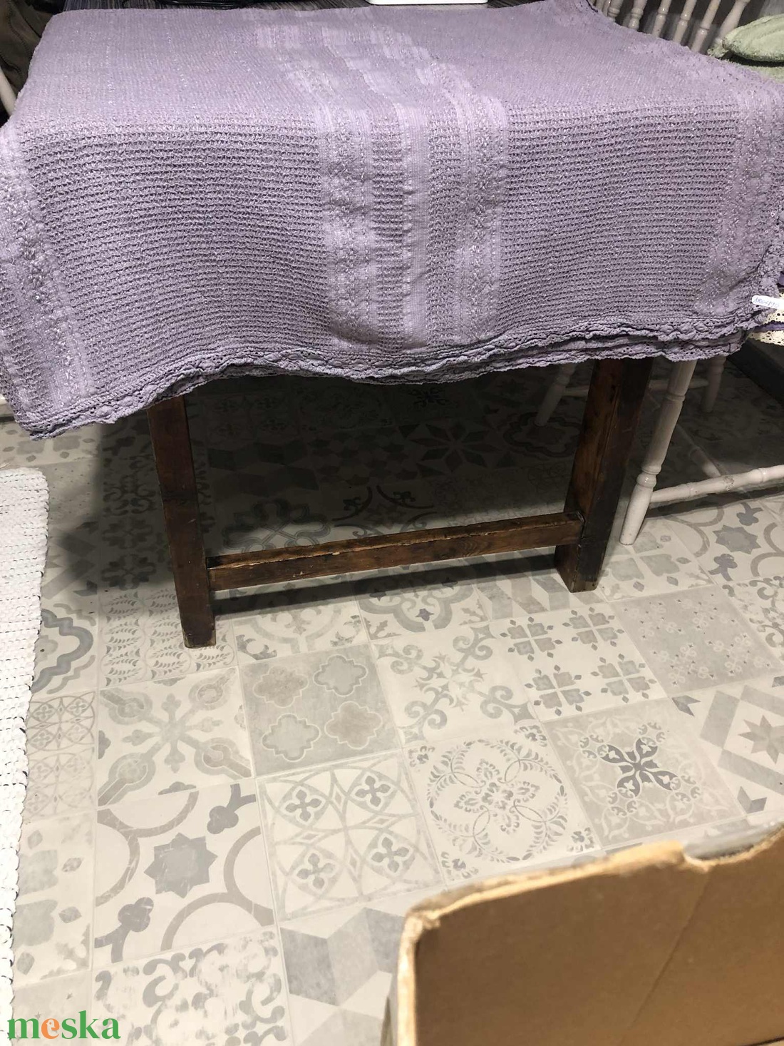 Csipkés pamut ágytakaró - otthon & életmód - fürdőszoba - törölköző - Meska.hu