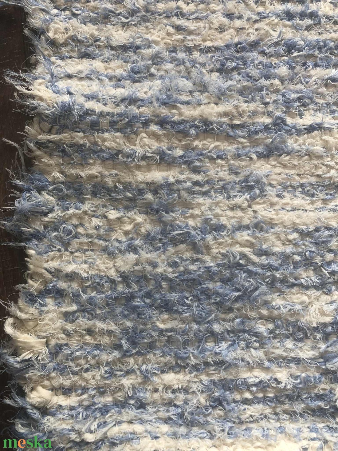 fehér-tarka színű, puha, vastag szőnyeg - otthon & életmód - lakástextil - szőnyeg - szövött szőnyeg - Meska.hu